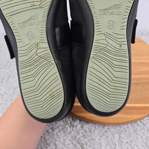 Dansko Kendra Black Milled Nubuck Mary Jane Wedge Comfort Walking Shoe Womens 38 - Picture 14 of 16